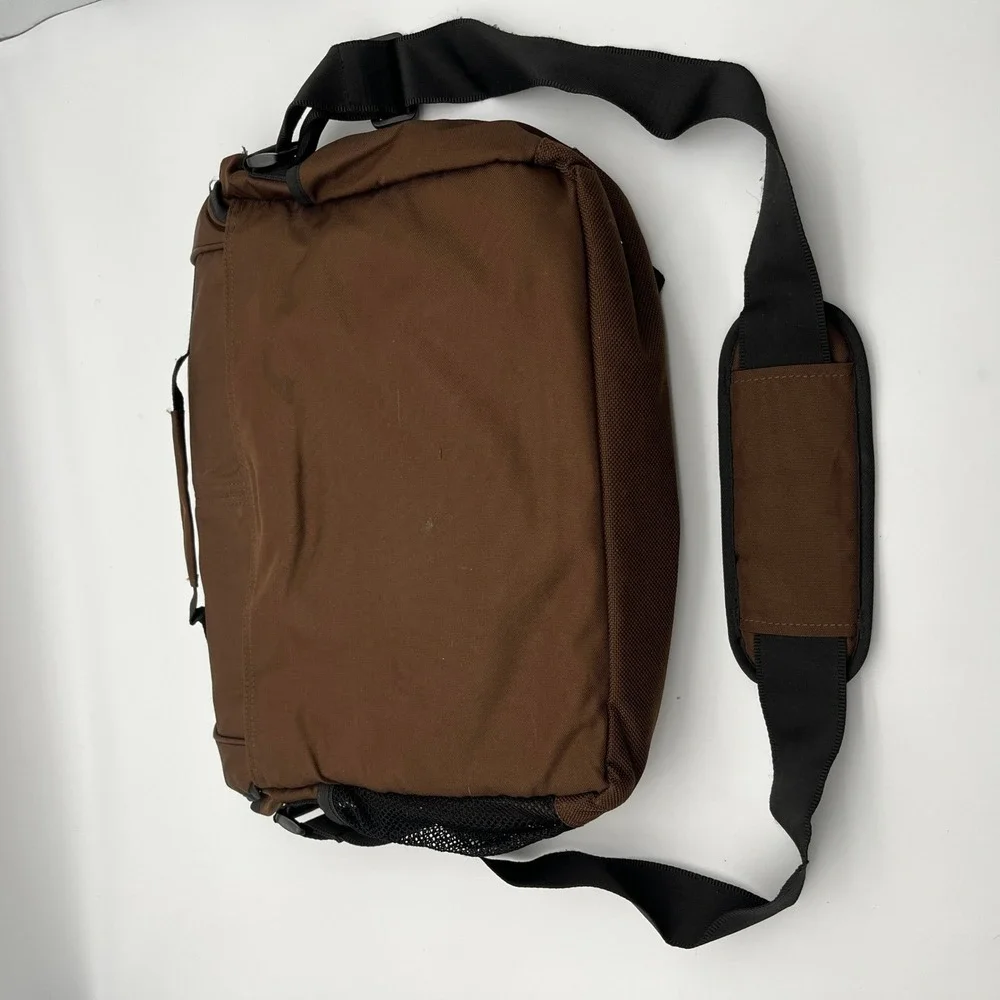 Timberland Messenger Bag Mens OS Brown Canvas Laptop Satchel Crossbody Travel